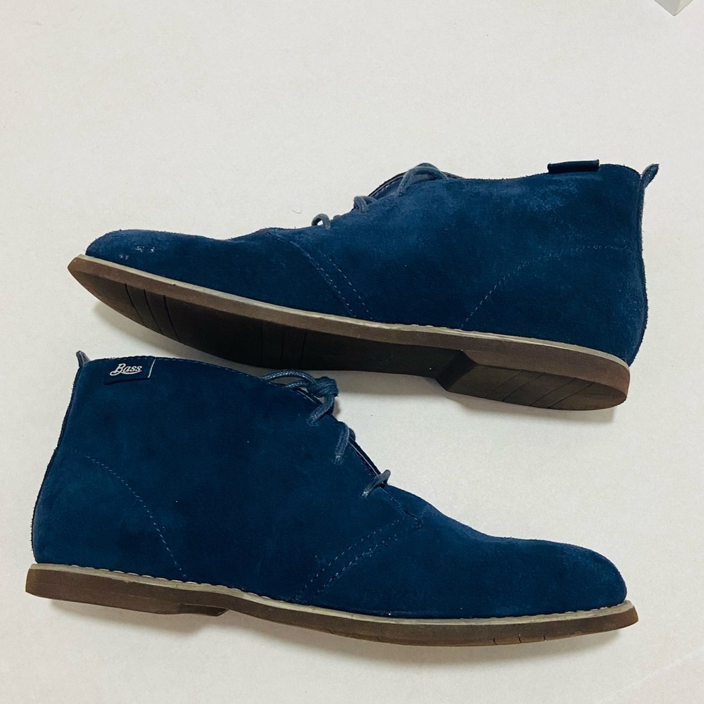 Bass Blue Suede Leather Woman's Ankle Boot / Chukka Size 8.5 M - Picture 13 of 15